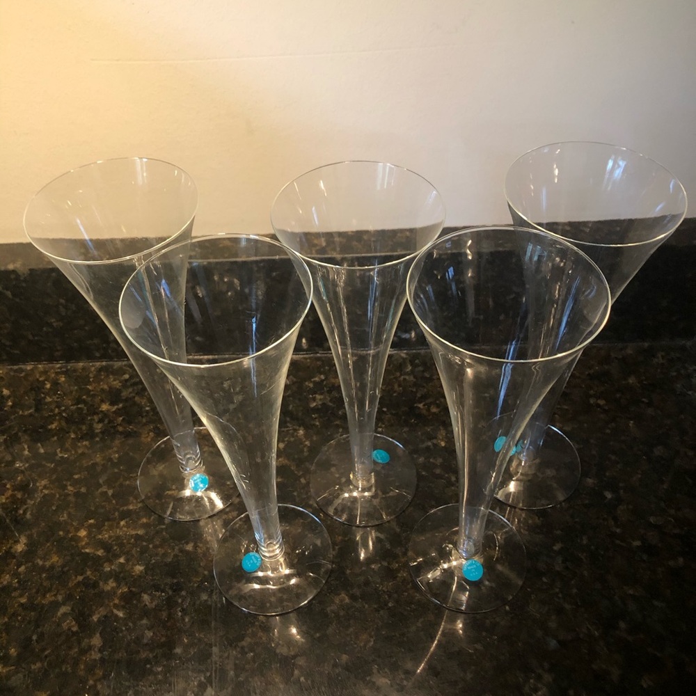 Tiffany & Co trumpet champagne glasses